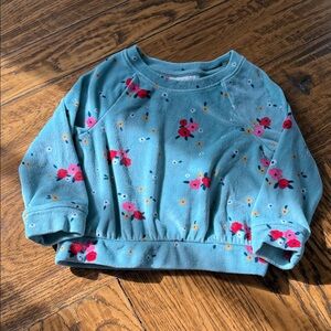 Floral Toddler Velour Sweatshirt